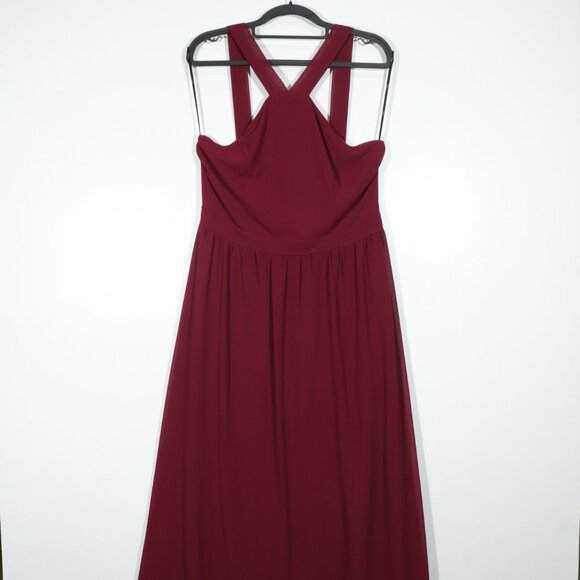 NWOT Lulus Air Of Romance Burgundy Maxi Dress Red Size X-Large - Picture 6 of 16